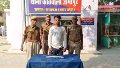 अमापुर पुलिस द्वारा एक अभियुक्त को किया गिरफ्तार।