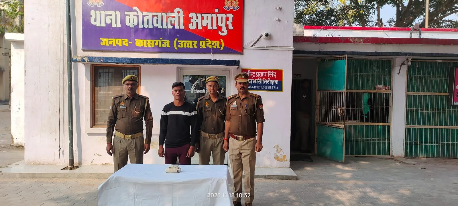 थाना अमापुर पुलिस द्वारा दो वारंटी अभियुक्त किये गिरफ्तार।