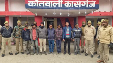 कासगंज पुलिस द्वारा 16 वारंटी अभियुक्तों को किया गिरफ्तार