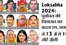 Loksabha 2024: पूर्वांचल की सियासत का बदला रंग, सपा ने 13 में से 10 सीटें जीतीं